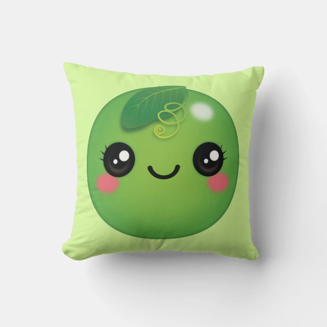Kawaii Pea Dekorativ kudde (Framsida)