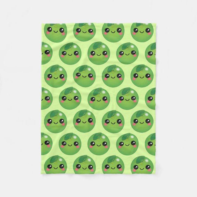 Kawaii Pea Fleece Blanket (Framsidan)