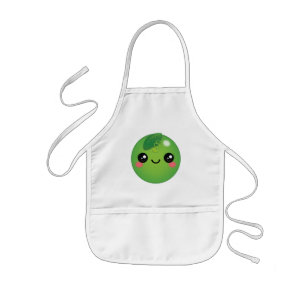 Kawaii Pea Kids' Apron Barnförkläde