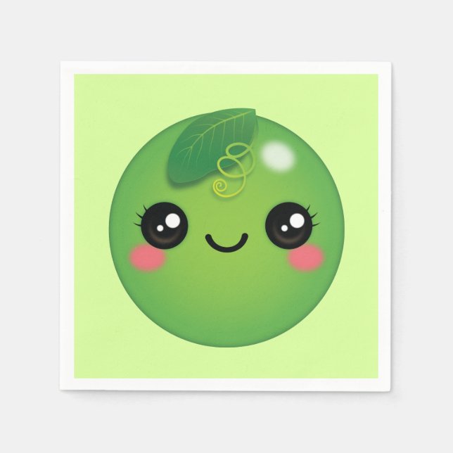 Kawaii Pea Napkins Pappersservett (Framsidan)
