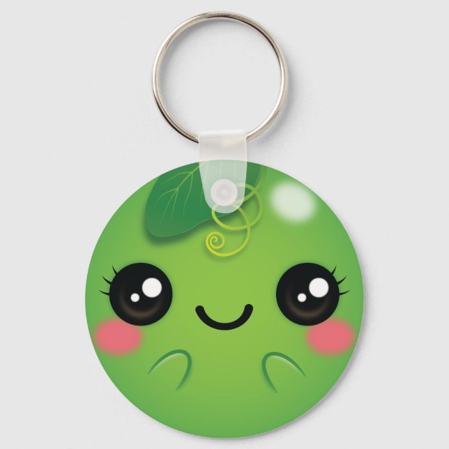 Kawaii Pea Nyckelring (Framsida)