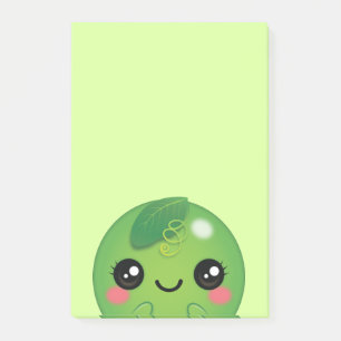 Kawaii Pea Post-it Block