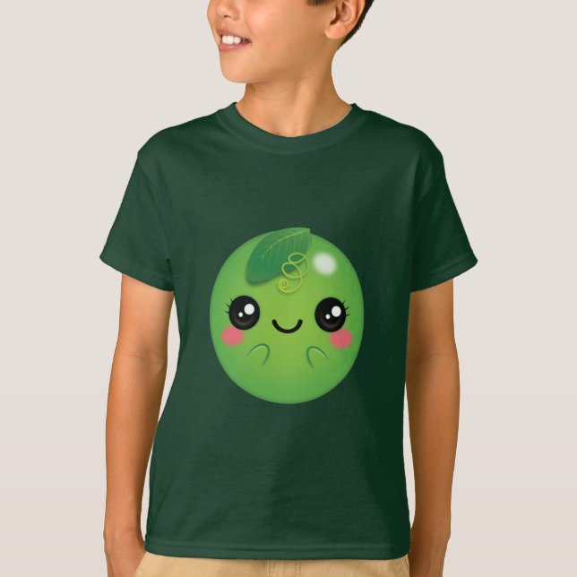Kawaii Pea T Shirt (Framsida)