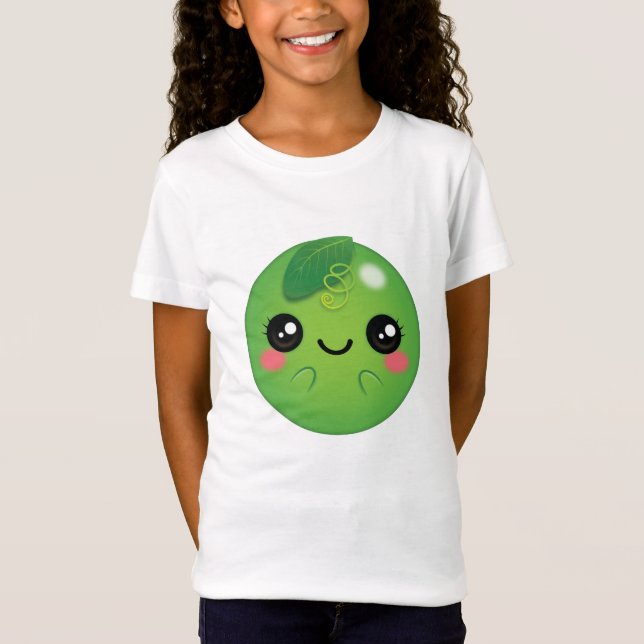 Kawaii Pea T Shirt (Framsida)