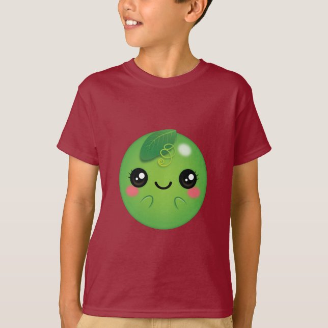 Kawaii Pea T Shirt (Framsida)