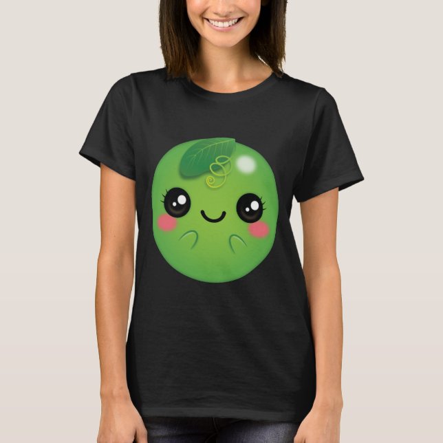 Kawaii Pea T Shirt (Framsida)