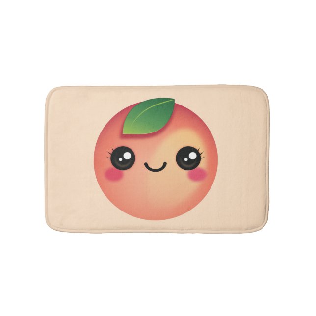 Kawaii Peach Bath Mat Badrumsmatta (Framsidan)
