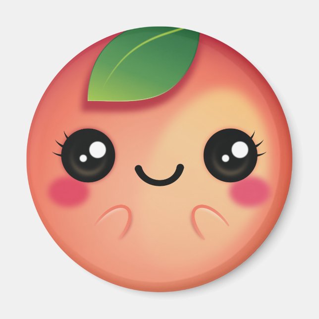 Kawaii Peach Magnet (Framsidan)