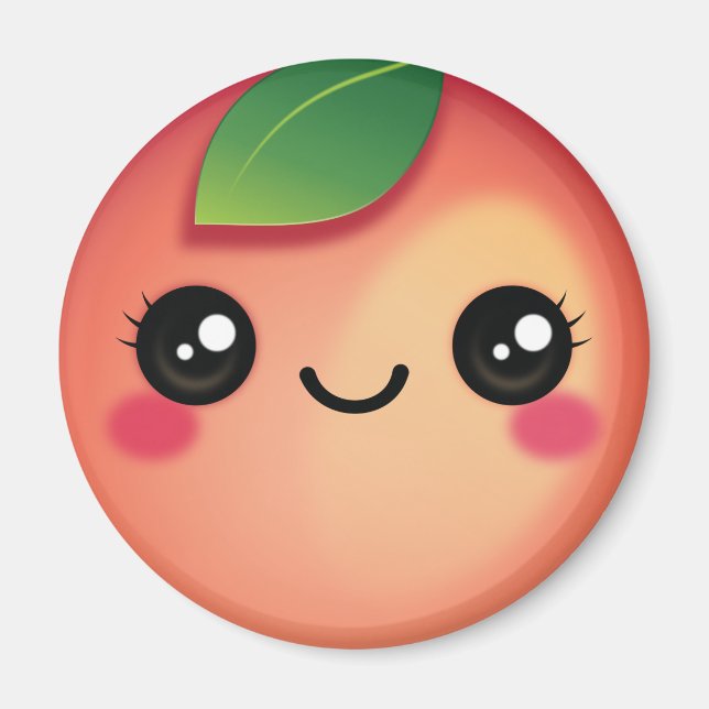 Kawaii Peach Magnet (Framsidan)