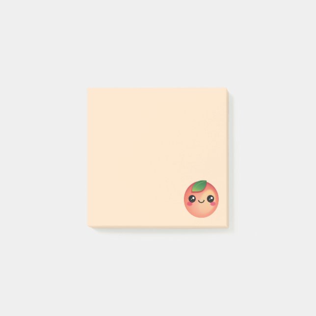 Kawaii Peach Post-it Notes Block (Framsida)