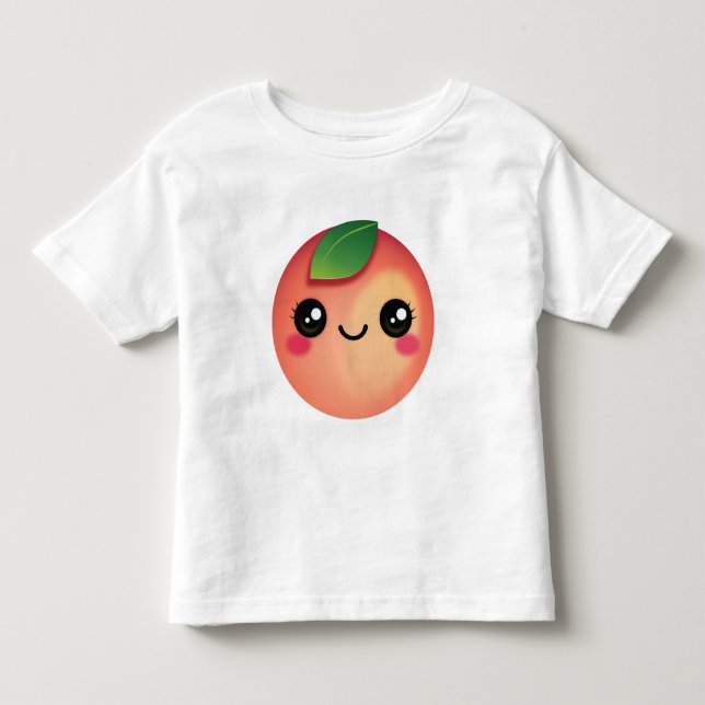 Kawaii Peach Småbarn T-shirt (Framsida)