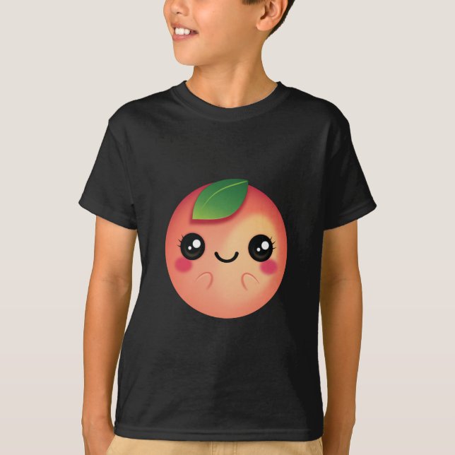 Kawaii Peach T Shirt (Framsida)