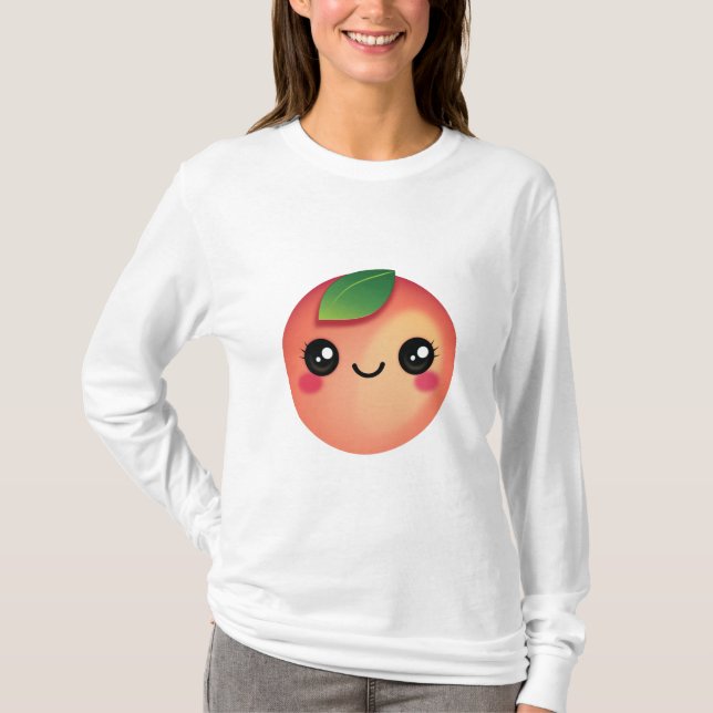 Kawaii Peach T-Shirt (Framsida)