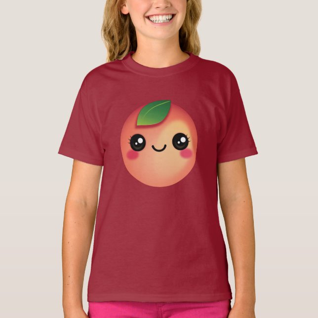 Kawaii Peach T-Shirt (Framsida)