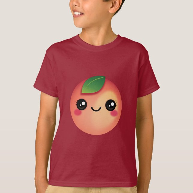 Kawaii Peach T-Shirt (Framsida)