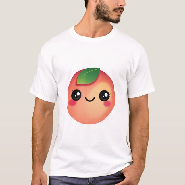 Kawaii Peach T-Shirt (Framsida)