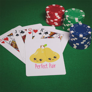 Kawaii Pear par Perfekt Pair Funny Pun Casinokort