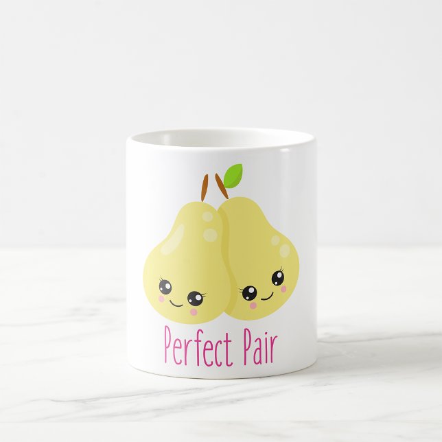Kawaii Pear par Perfekt Pair Funny Pun Kaffemugg (Skapare uppladdad)