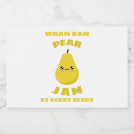 Kawaii Pear Sylt Mat Etiketter