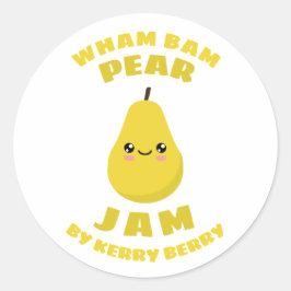 Kawaii Pear Sylt Runt Klistermärke