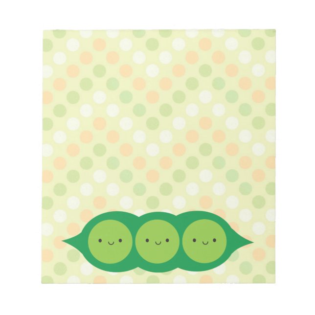 Kawaii Peas i en Pod Anteckningsblock (Framsida)