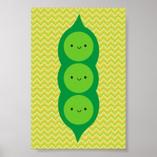 Kawaii Peas i en Pod Poster