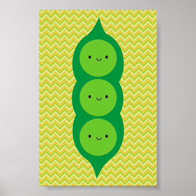 Kawaii Peas i en Pod Poster (Framsidan)