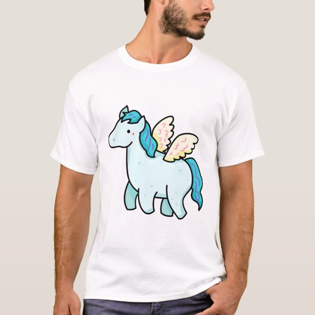 Kawaii Pegasus T Shirt (Framsida)