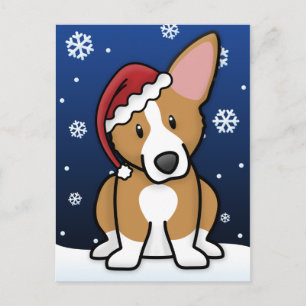 Kawaii Pembroke Welsh Corgi julvykort Helg Vykort