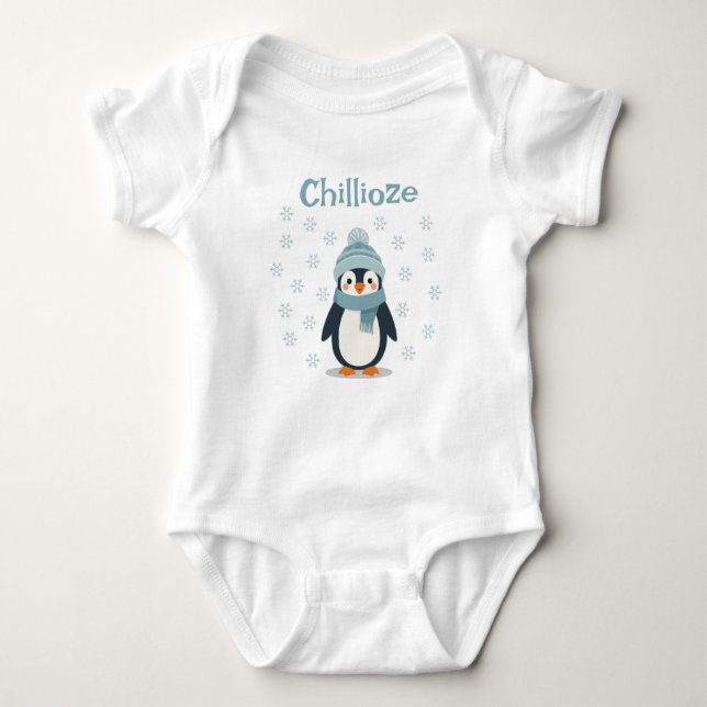 Kawaii Penguin Baby Bodydress - Cute Winter Outfit T Shirt (Framsida)