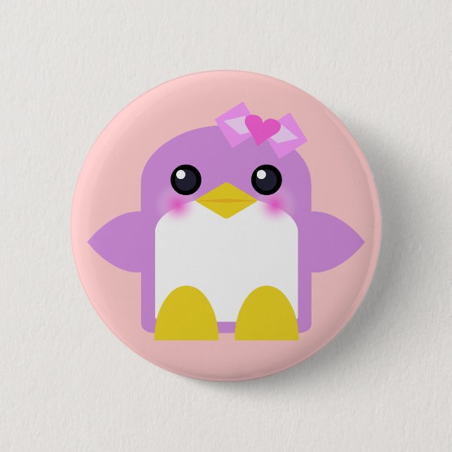 kawaii penguin girl rosa sweety tweety knapp (Framsida)