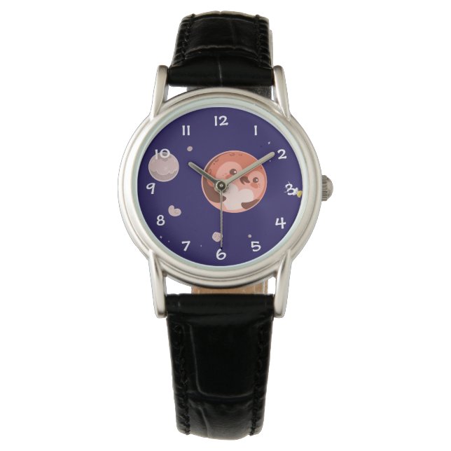 Kawaii Penguin Planet Pluto Armbandsur (Framsida)