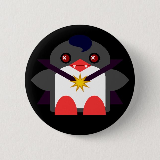 Kawaii Penguin Vampire Knapp (Framsida)