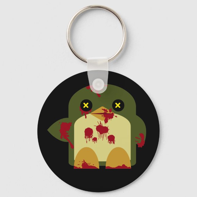 Kawaii Penguin Zombie GruKelly Nyckelring (Framsida)