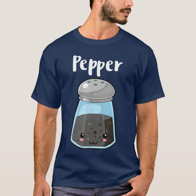 Kawaii Pepper Salt and Pepper Halloween Costume Ma T Shirt (Framsida)