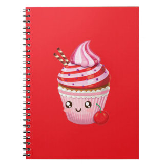 Kawaii Peppermint Surprise Muffins Dekorativ kudde Anteckningsbok