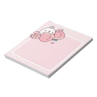 kawaii persienpeachy blomma Sakura rosa bunny söt Anteckningsblock