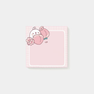 kawaii persienpeachy blomma Sakura rosa bunny söt Post-it Block