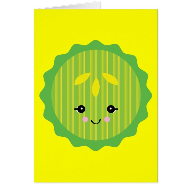 Kawaii-pickle-segment Hälsningskort (Framsidan)