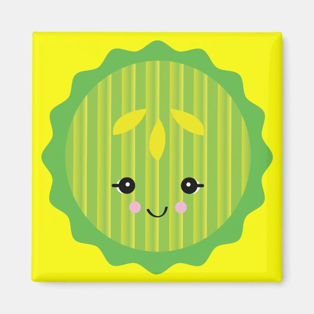 Kawaii-pickle-segment Magnet (Framsidan)