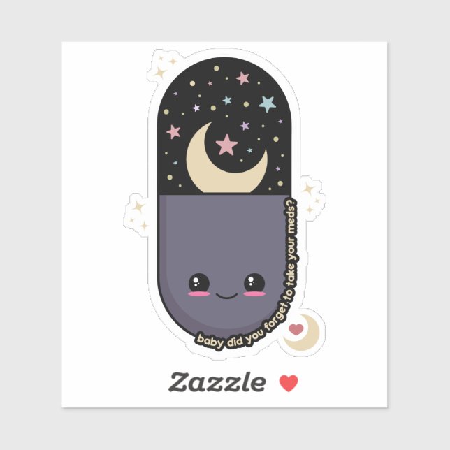 Kawaii Pill Meds Klistermärken (Ark)