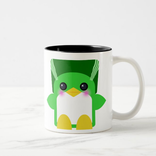 Kawaii Pingvin Brud Frankensteins Två-Tonad Mugg (Höger)