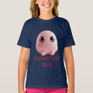 Kawaii Pink Blob — Cute 3D Character T Shirt