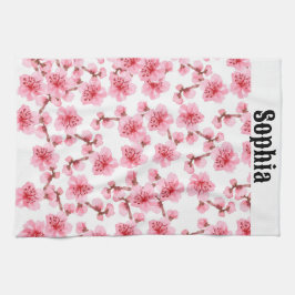 kawaii pink cherry blossoms kökshandduk