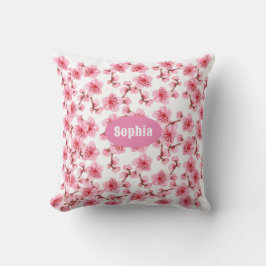 kawaii pink cherry blossoms kudde