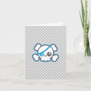 Kawaii Pirat Skull-anteckningskort Kort