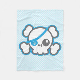 Kawaii Pirat Skull Fleece Blanket