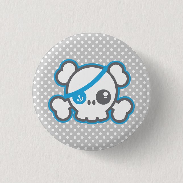 Kawaii Pirat Skull-knapp Knapp (Framsida)