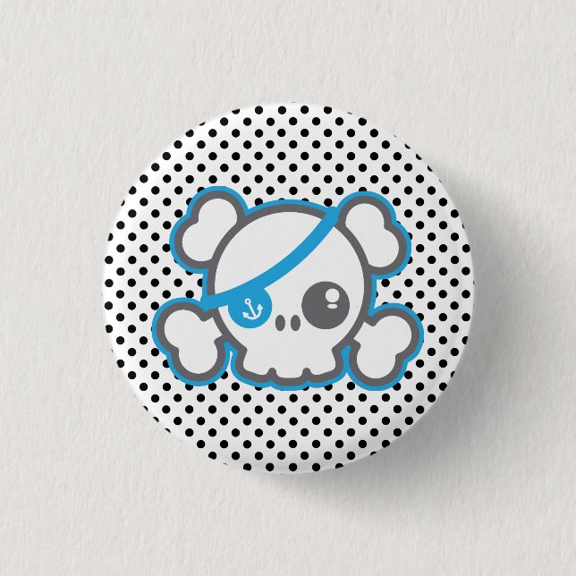 Kawaii Pirat Skull-knapp Knapp (Framsida)