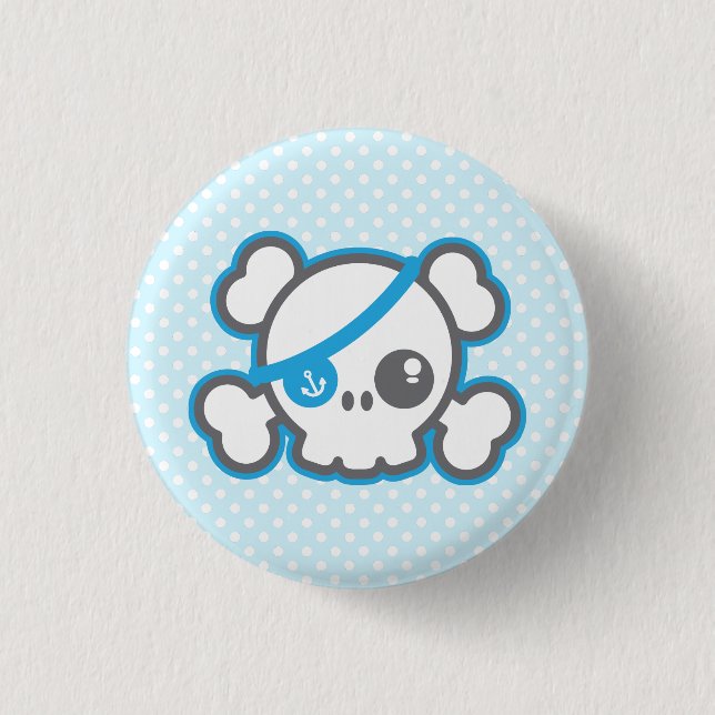 Kawaii Pirat Skull-knapp Knapp (Framsida)